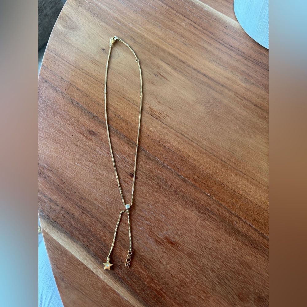Christian dior star pendant necklace